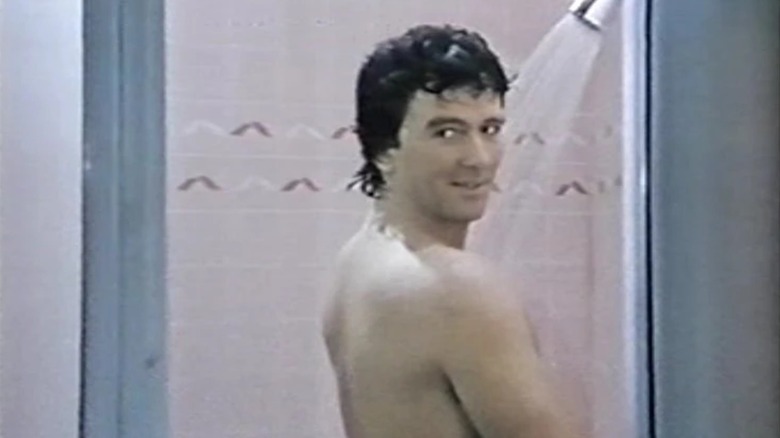 Bobby Ewing standing in the shower