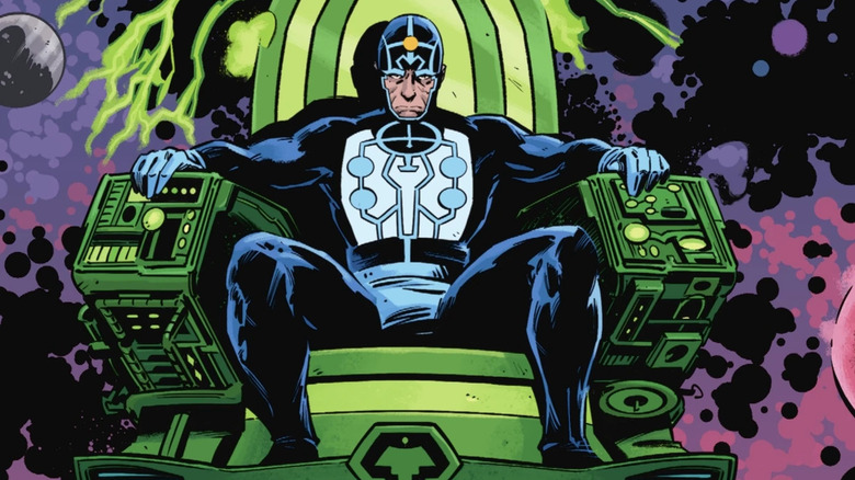 Metron sitting on his throne in New Genesis