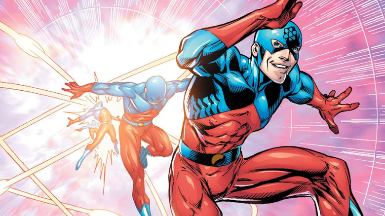 The Atom returning to his regular human size