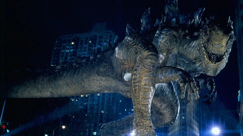 Godzilla looms over the streets of New York in Godzilla