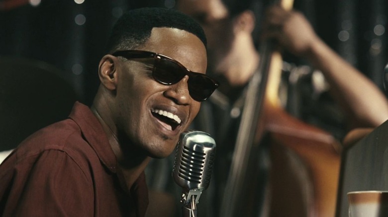 Ray Charles performing in "Ray" (2004)