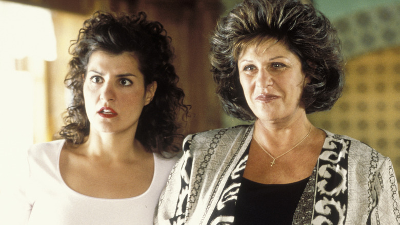 Nia Vardalos shocked and Lanie Kazan smiles