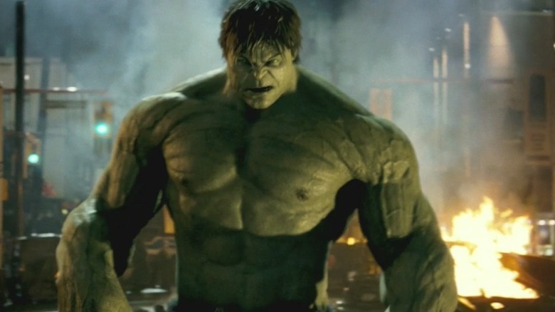 Hulk stands the street in "The Incredible Hulk" (2008)