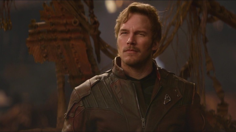 Peter Quill squinting his eyes in Avengers: Infinity War