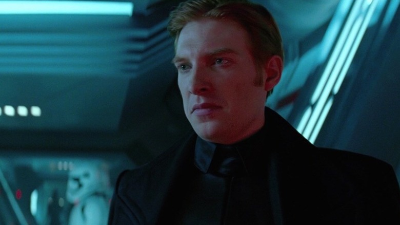General Hux standing on an imperial ship