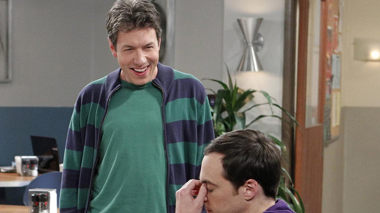 Barry standing over a stressed out