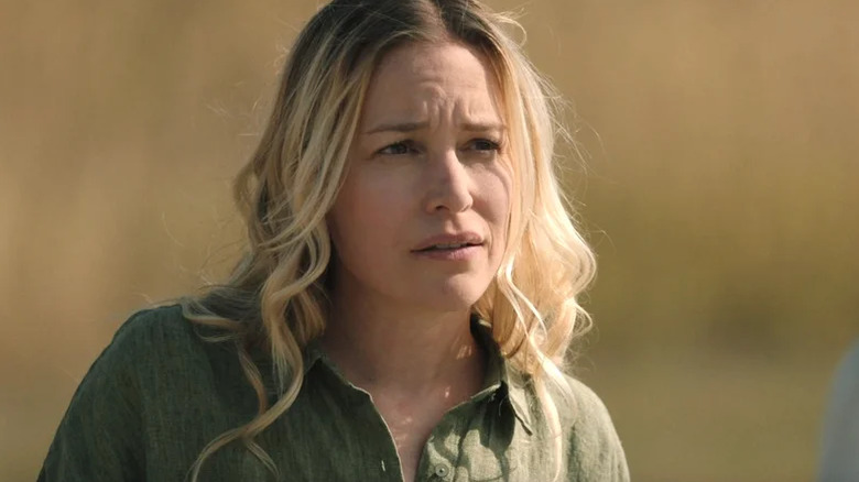 Summer Higgins stares at John Dutton on Yellowstone (2018-2024)