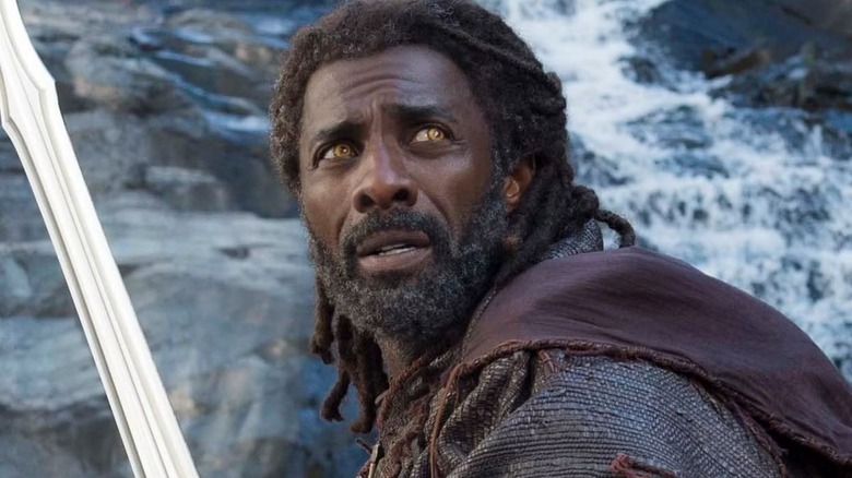 Heimdall with a scared expression in "Thor."