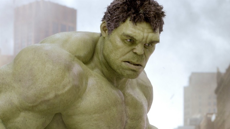 The Hulk frowning in an "Avengers" movie.