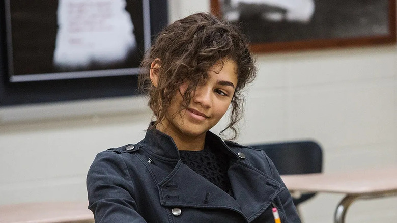 MJ sitting at a desk in "Spider-Man: Homecoming."