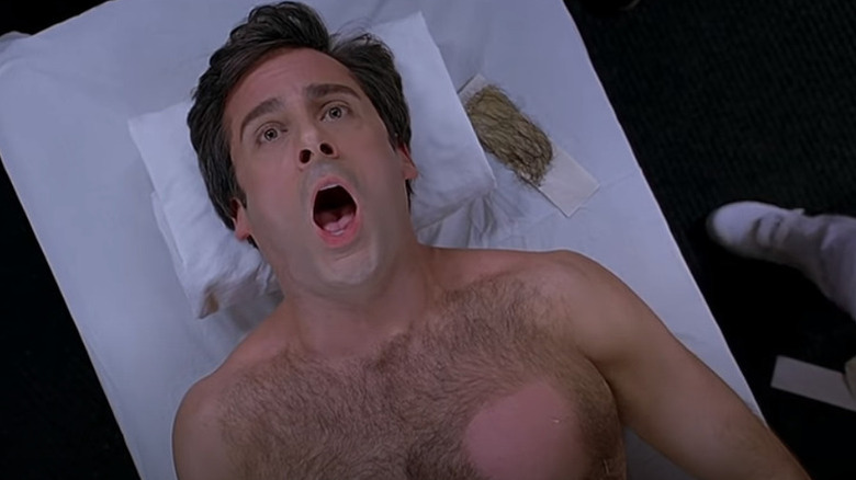 Andy Stitzer getting his chest waxed in "The 40-Year-Old Virgin"