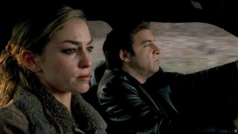 Adriana and Silvio in the car on The Sopranos