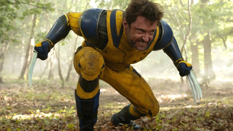 An unmasked Wolverine preparing to attack in "Deadpool & Wolverine"