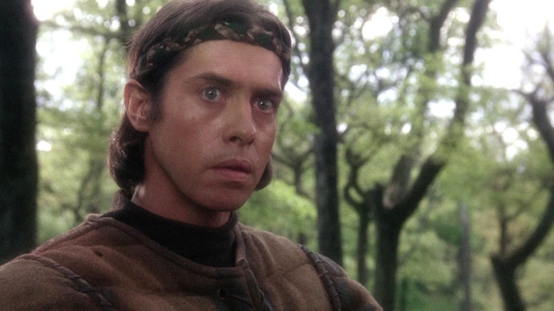 Arthur looking surprised in Excalibur