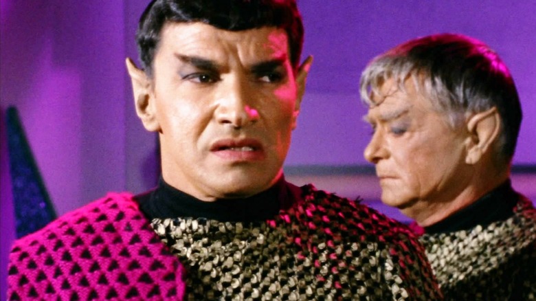 The Romulan Commander strategizes with the Centurion in "Balance of Terror"