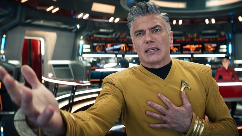Captain Pike singing in "Subspace Rhapsody"