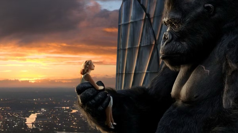 Ann in the clutches of a great ape in "King Kong"