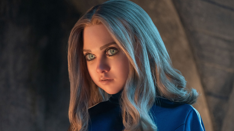 M3GAN with a menacing stare in "M3GAN 2.0" (2025)