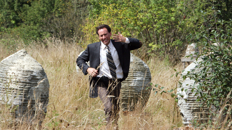 Edward Malus runs away in "The Wicker Man" (2006)
