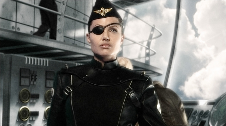 Commander Francesca "Franky" Cook standing atop her ship in Sky Captain and the World of Tomorrow (2004)