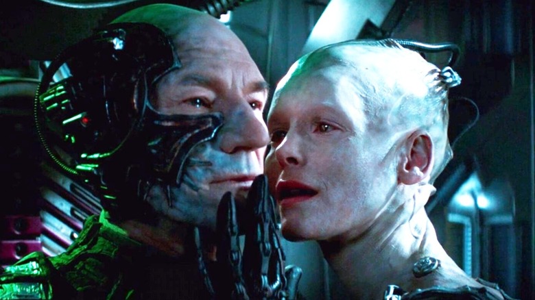 The Borg Queen speaking to Locutus of Borg in 