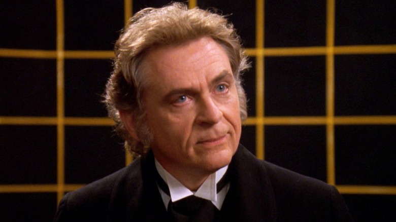 Professor James Moriarty wearing his suit inside a holodeck in "Star Trek: The Next Generation"