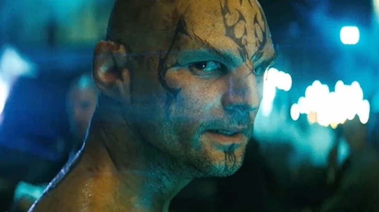 Nero looks over his shoulder in Star Trek (2009)