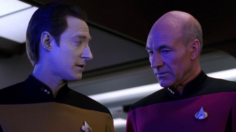 Data speaking to Picard in Star Trek: The Next Generation (1987 to 1994)