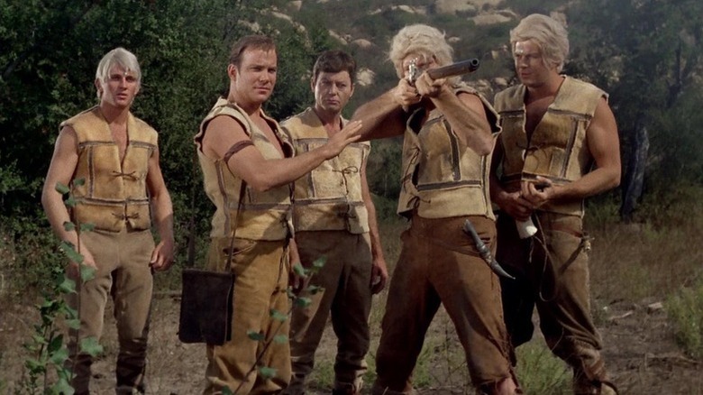 Kirk teaches a group of Neural how to use guns in Star Trek