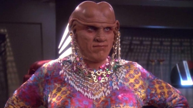 Quark dressed as a woman in Star Trek: Deep Space Nine