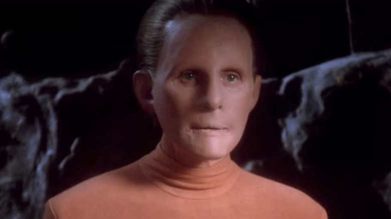 The female Changeling in a cave in "Star Trek: Deep Space Nine" (1991-1998)