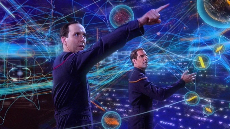 Daniels shows Archer the timeline in a holo-room in Star Trek: Enterprise