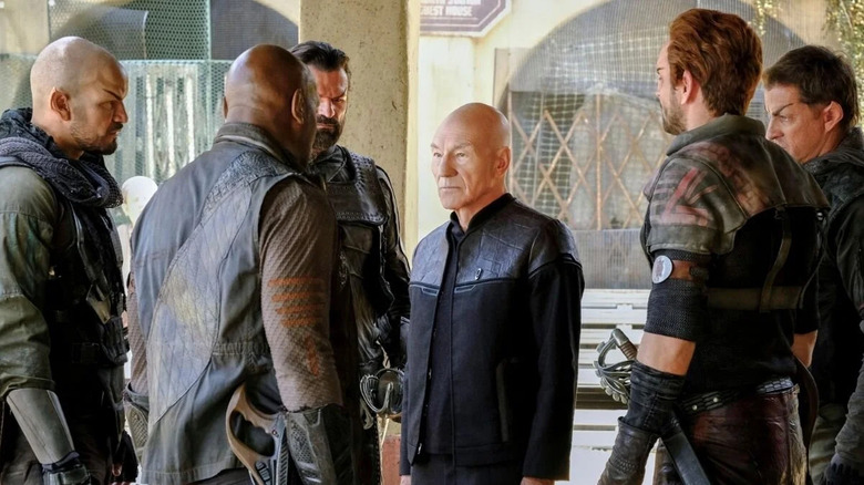 Picard is confronted by angry Romulan refugees in Star Trek: Picard