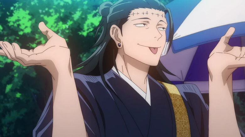 Kenjaku sticking his tongue out on Jujutsu Kaisen