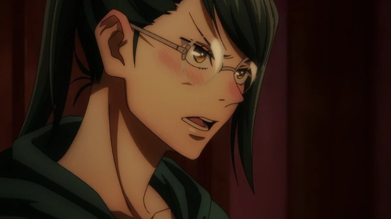 Maki Zenin looking flustered on Jujutsu Kaisen