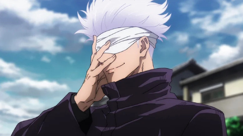 Satoru Goro with bandaged eyes on Jujutsu Kaisen