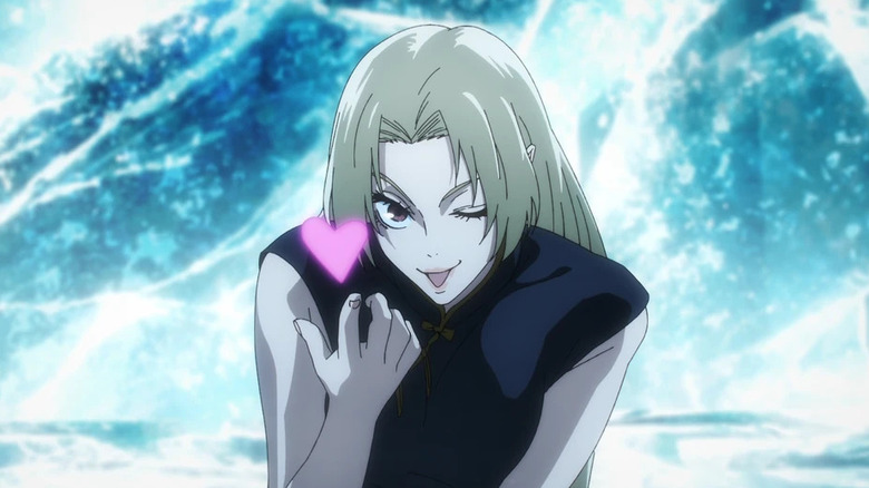 Yuki Tsukumo winking and flirting on Jujutsu Kaisen