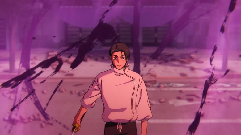 Yuta Okkotsu holding a katana on Jujutsu Kaisen 0: Jujutsu High