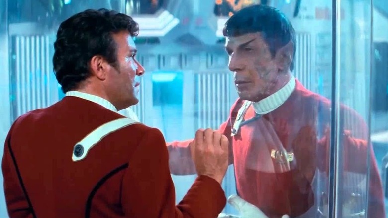 Kirk watches Spock die in Star Trek II: The Wrath of Khan