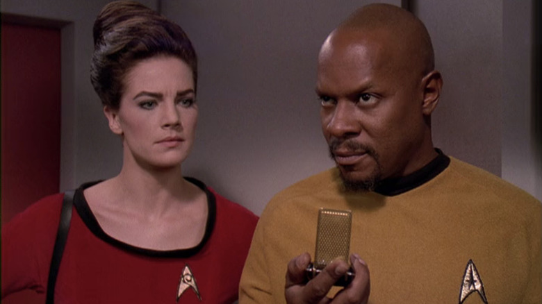 Sisko and Dax on the original Enterprise in Star Trek: Deep Space Nine