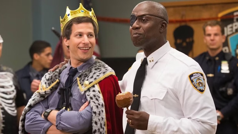 Jake and Holt dressed up for Halloween in "Brooklyn Nine-Nine"