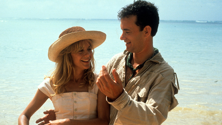 Patricia and Joe on the beach in Joe Versus the Volcano (1990)