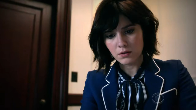 Laurel Healy looking down in BrainDead