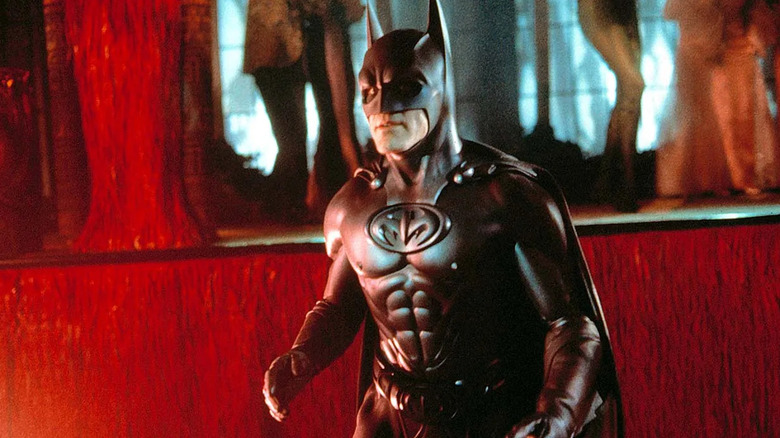 George Clooney's Batman standing in his suit in Batman & Robin (1997)