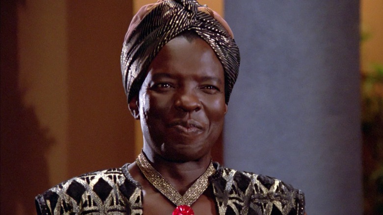 Lutan smiling on Star Trek: The Next Generation