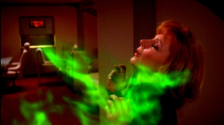 Beverly Crusher making love to a candle ghost in Star Trek The Next Generation (1994)