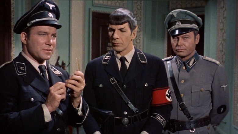 Kirk, Spock, and McCoy wearing Nazi uniforms on Star Trek: The Original Series
