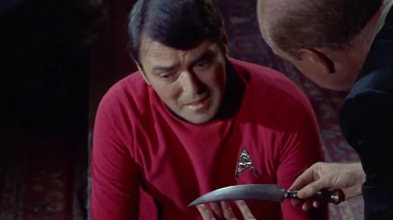 Scotty is presented with a knife on Star Trek: The Original Series