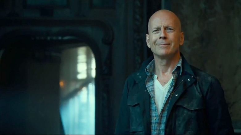John McClane smiles in "A Good Day to Die Hard" (2013)