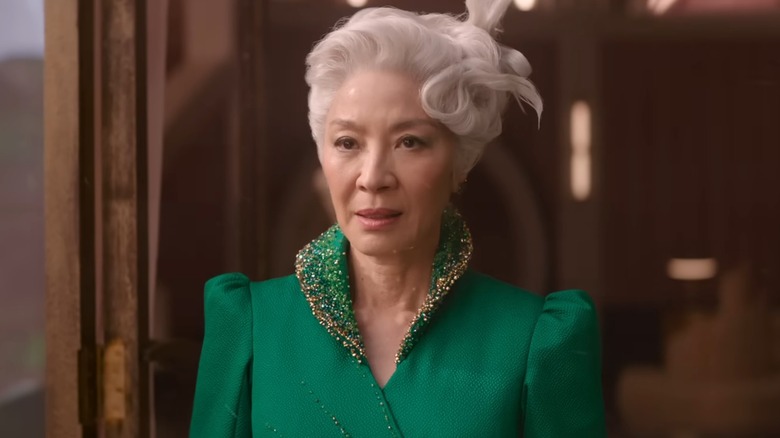 Madame Morrible wearing green dress in "Wicked: For Good" (2025)